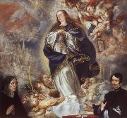 Juan de Valdes Leal The Immaculate Conception of the Virgin,with Two Donors oil on canvas